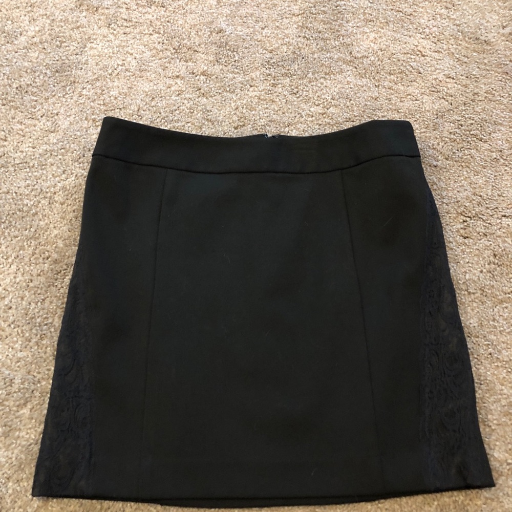 Express Short Black Skirt with Lace